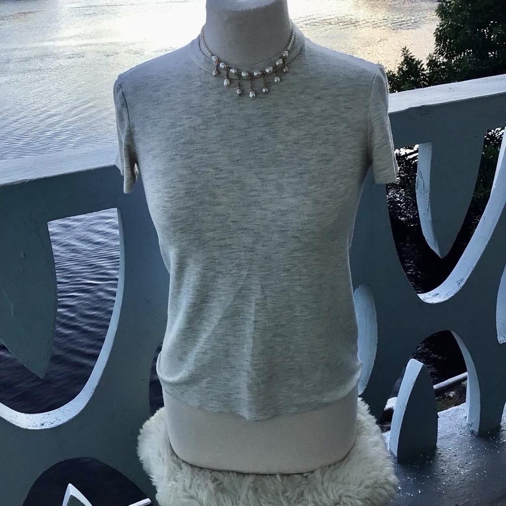The Row Merino Wool and Cotton Striped Panel T-Shirt Made in U.S.A.